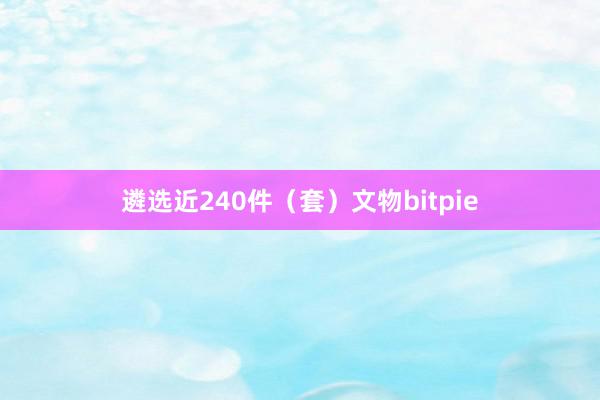 遴选近240件（套）文物bitpie