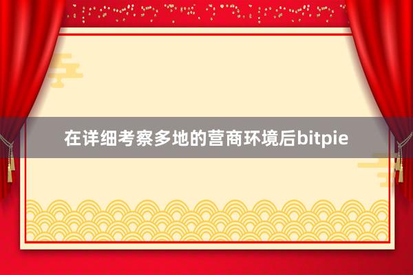 在详细考察多地的营商环境后bitpie