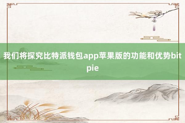 我们将探究比特派钱包app苹果版的功能和优势bitpie