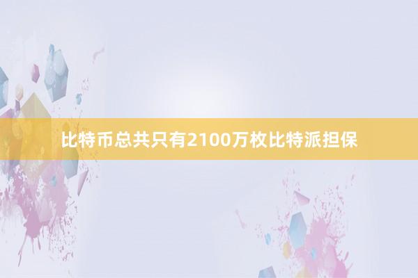 比特币总共只有2100万枚比特派担保