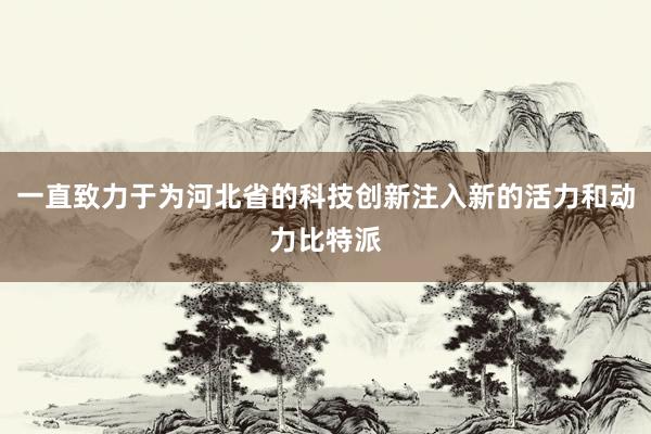 一直致力于为河北省的科技创新注入新的活力和动力比特派