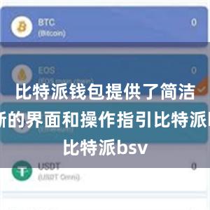 比特派钱包提供了简洁清晰的界面和操作指引比特派bsv