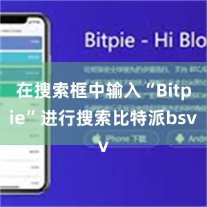 在搜索框中输入“Bitpie”进行搜索比特派bsv