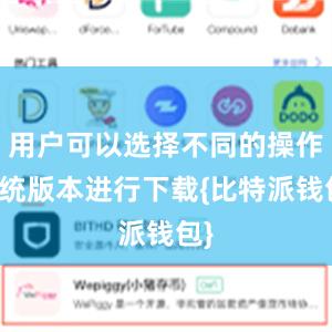 用户可以选择不同的操作系统版本进行下载{比特派钱包}