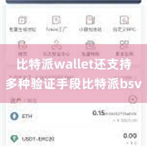 比特派wallet还支持多种验证手段比特派bsv