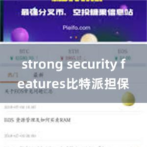 strong security features比特派担保