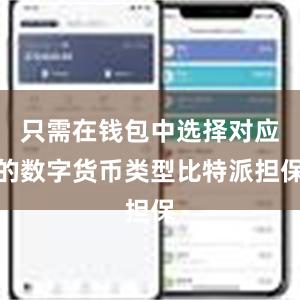 只需在钱包中选择对应的数字货币类型比特派担保